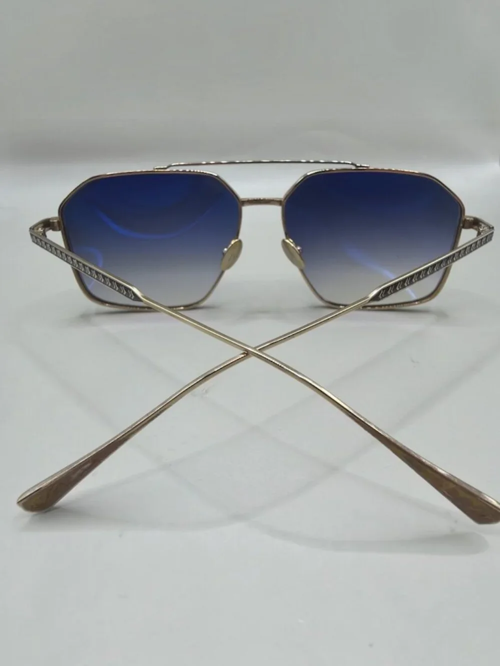 John Varvatos Men's Navigator/Aviator-Style Sunglasses, Gold (SJV563) - NWT